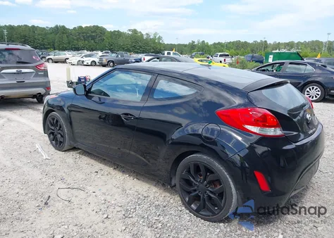 2013 Hyundai Veloster Base W/Black из США, поврежденный, VIN KMHTC6AD3DU084995